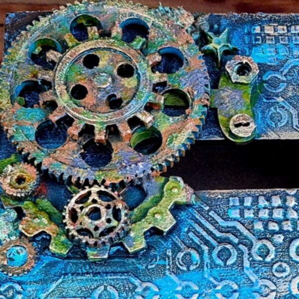 Steampunkstyle tissuebox - Afbeelding 3