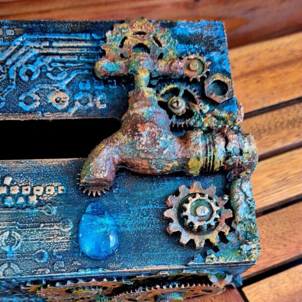 Steampunkstyle tissuebox - Afbeelding 2