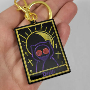 Kat tarot kaart sleutelhanger
