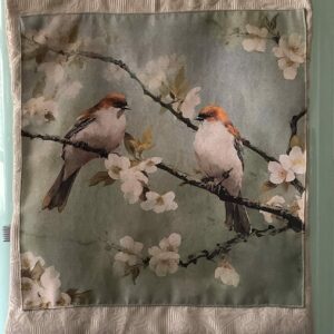 Totebag met appelbloesem panel