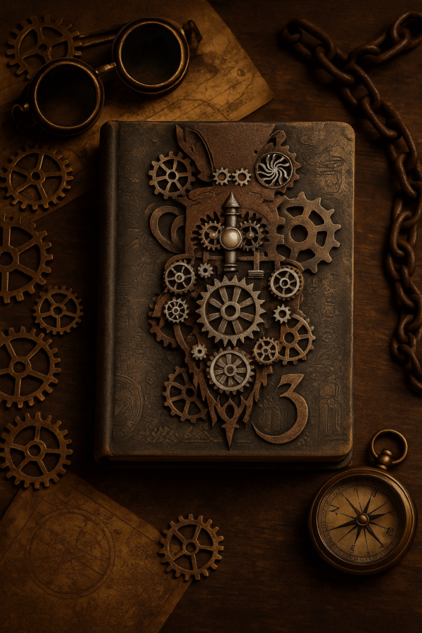 Antiek Steampunk Dagboek – Metalen Tandwielen & Uniek Design