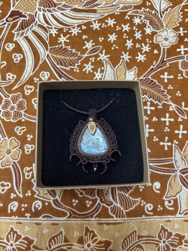 larimar ketting met maan design - Afbeelding 2