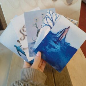 5 poëtische kunstkaarten A6 - Proost op een bakkie troost