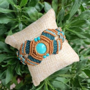 Isy – Boho chic armband met turquoise steen