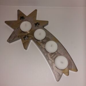 Unieke waxinelichtjes houder in ster vorm.