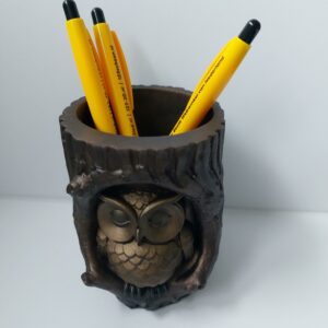 Leuk handgemaakt bakje met uil.