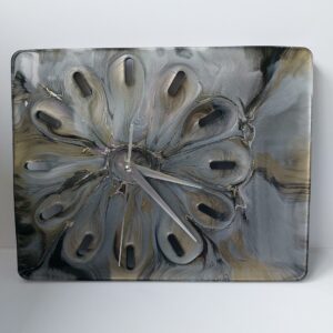 Unieke klok van Epoxy in rechthoek model. Op vele manieren op te hangen.