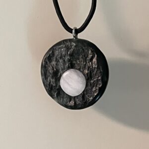 Henniestones- natuurstenen ketting serpentijn en steatiet