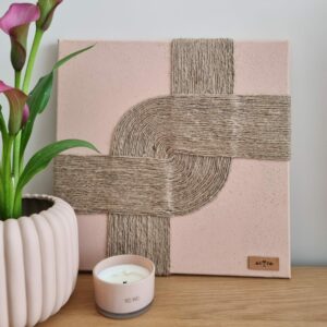 Japandi kunstwerk L40xB40xD2cm