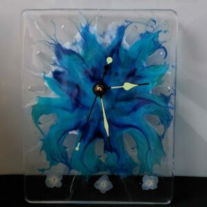 Unieke klok van Epoxy in rechthoek model.