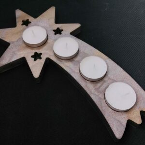 Unieke waxinelichtjes houder in ster vorm.