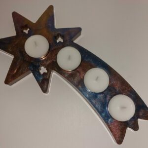 Unieke waxinelichtjes houder in ster vorm.
