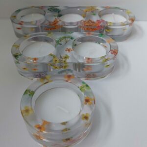 Uniek set waxinelichtjes houders.