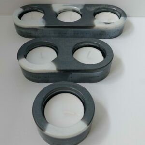 Uniek set waxinelichtjes houders.