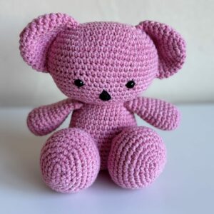 Gehaakt beertje (roze) (inclusief verzendkosten)
