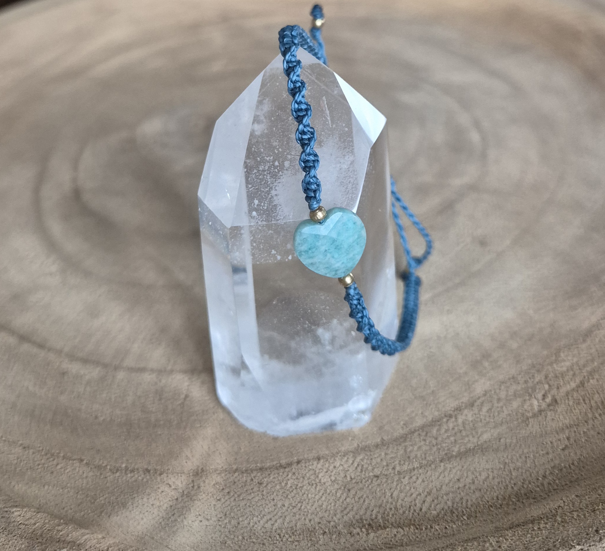 Carins Macrame armbandje met Amazoniet hartje - Afbeelding 3