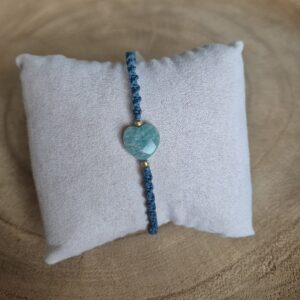 Carins Macrame armbandje met Amazoniet hartje