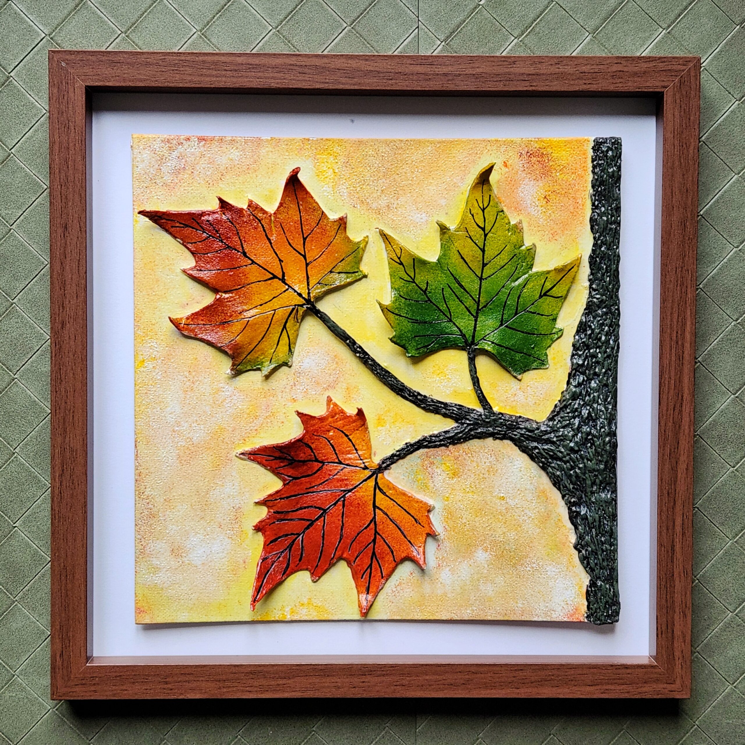 Autumn Whispers – Handmade Clay Art - Afbeelding 2