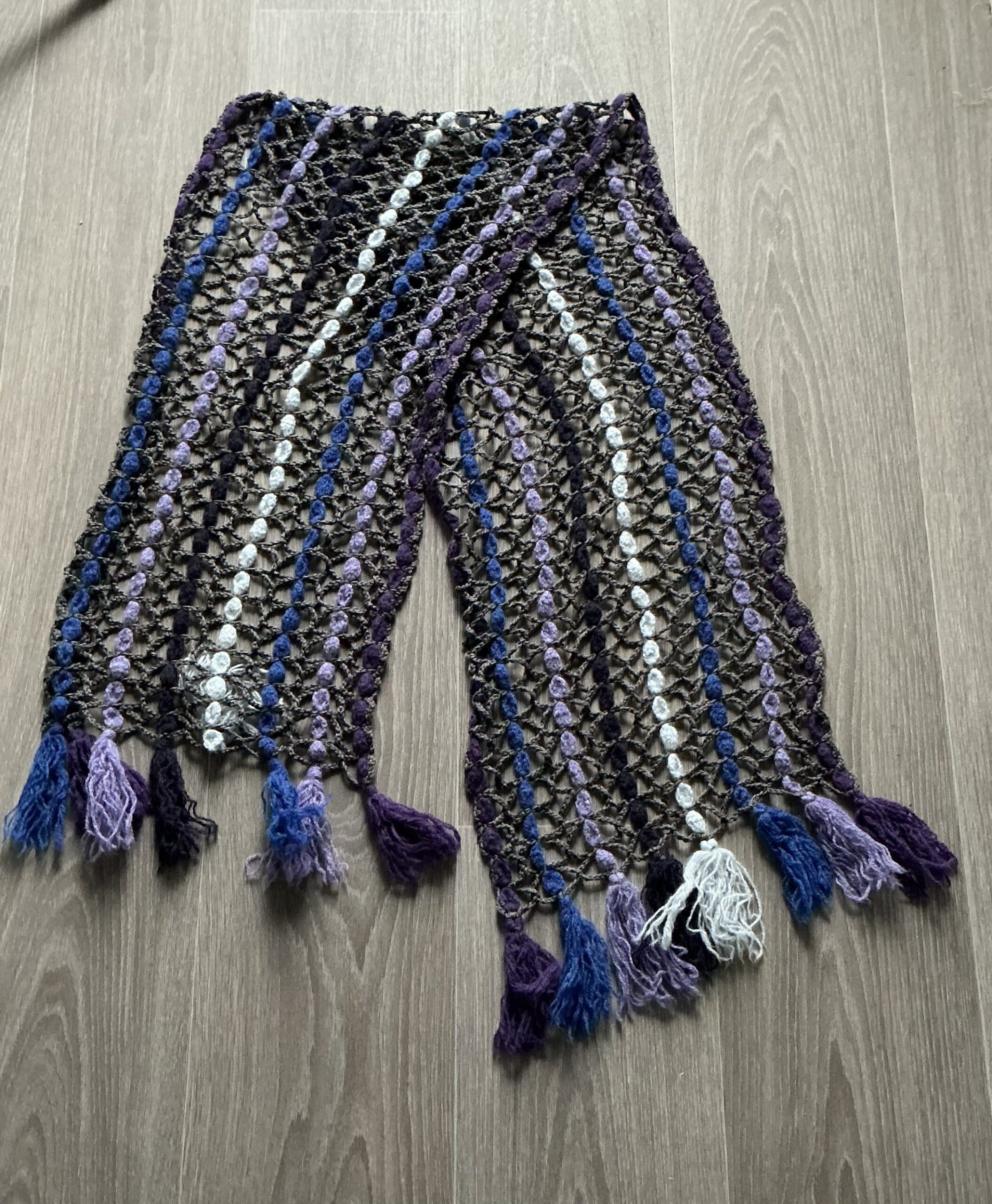 Opengehaakte sjaal van merinowol