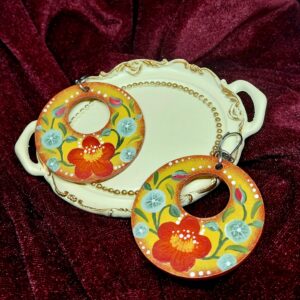 Oorbellen met Oost-Indische Kers (geel)