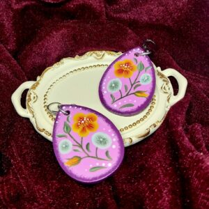 Oorbellen Oost-Indische Kers (lila)