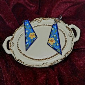 Oorbellen met Oost-Indische Kers (blauw)