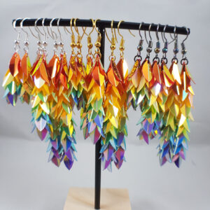 Holografische regenboog hang oorbellen