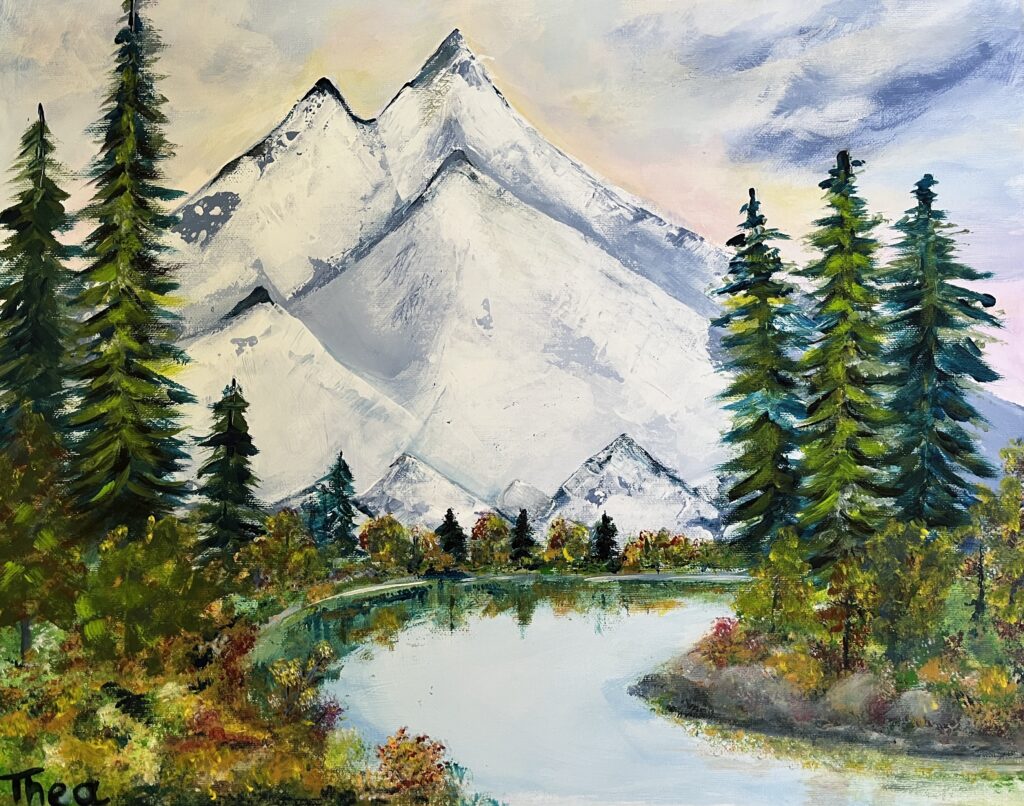 Acrylschilderij te koop Bergen