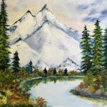 Acrylschilderij te koop Bergen