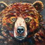 Beer acryl schilderij