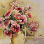 Klaprozen aquarel