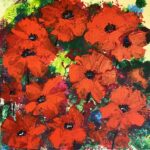 Klaprozen acrylschilderij